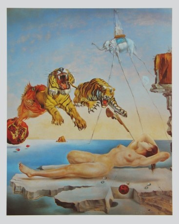 Dali Salvador; Gala and the Tigers - 1 Sek. vor dem Erwachen,1944