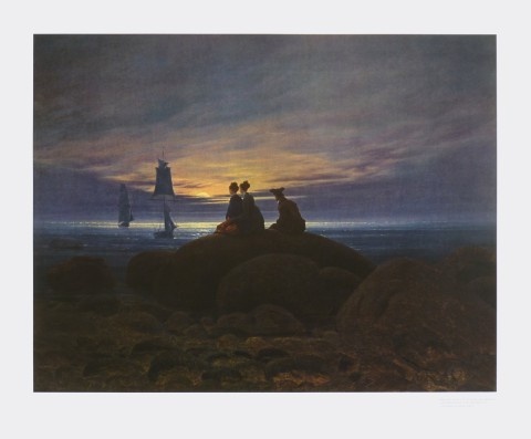 Friedrich Caspar David; Mondaufgang am Meer, 1812