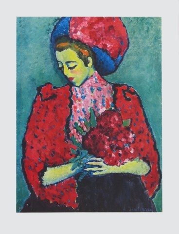 Jawlensky Alexej; Mädchen mit Pfingstrosen