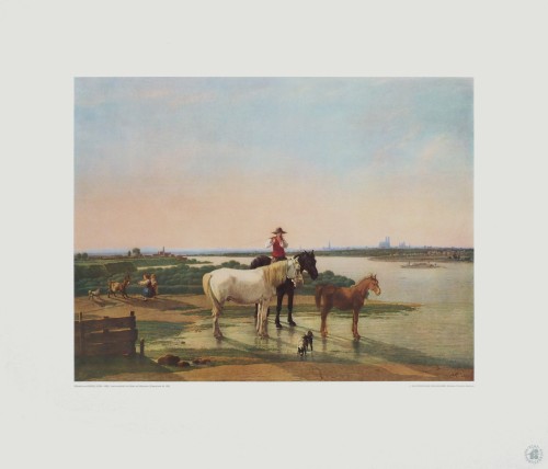 Kobell Wilhelm Alexander Wolfgang; Isarlandschaft mit Blick auf München