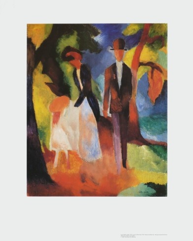Macke August; Leute am blauen See, 1913