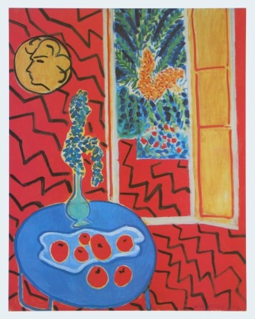 Matisse Henri; Rotes Interieur - Stillleben auf blauem Tisch