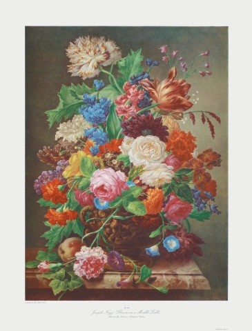 Nigg Joseph; Blumen auf Marmorplatte