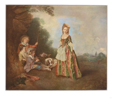 Watteau Antoine; Der Tanz